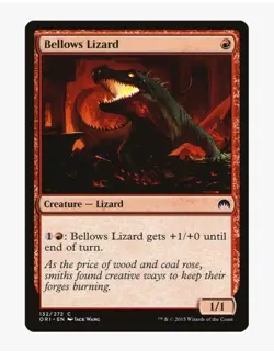 Bellows Lizard MTG ORI LP-NM | Pauper EDH Aggro RDW Firebreathing Lizard - Image 1