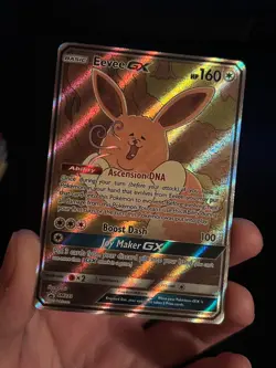 Eevee GX SM233 Sm Holo Pokemon TCG Card Art - Image 1