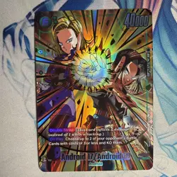 Android 17/Android 18 1st Anniversary FB01-078 English SR Promo Card Dragon Ball - Image 1