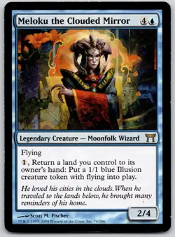 Meloku the Clouded Mirror 74 Rare Champions of Kamigawa Magic: The Gathering LP - Image 1