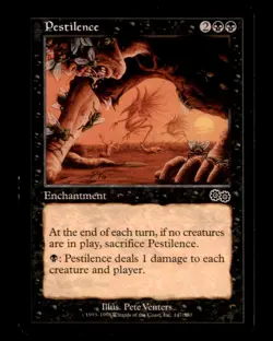 Pestilence 147 Common Urza's Saga Magic: The Gathering Lightly Played - Image 1