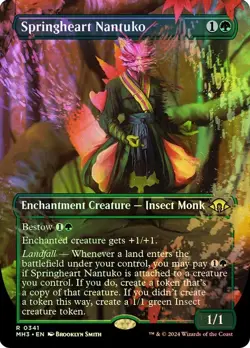Springheart Nantuko (Borderless) MTG NM Modern Horizons 3 FOIL - Image 1