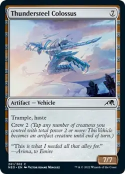 NM Foil - Thundersteel Colossus [NEO - 261] Kamigawa: Neon Dynasty - Image 1