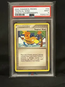 2004 Pokemon Tropical Wind #26 World Championships Promo - PSA 9 - Image 1