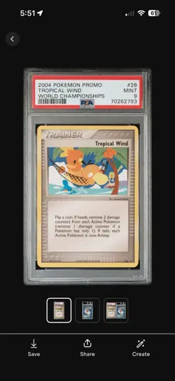 2004 Pokemon Tropical Wind #26 World Championships Promo - PSA 9 - Image 3