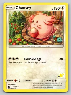 Chansey - 46/68 (#47 Pikachu Stamped) 046/068 Promo Battle Academy Pokemon NM - Image 1