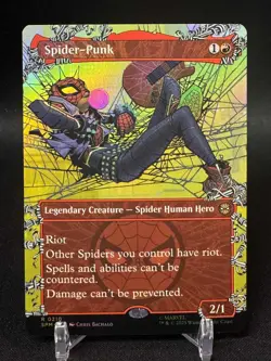 🌈 Spider-Punk (Borderless FOIL) - MTG Spider Man 0210- NM/M - Image 1