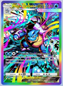 [NEW] Pokemon TCG Pocket- Mega Blastoise EX Rainbow Full Art - Image 1