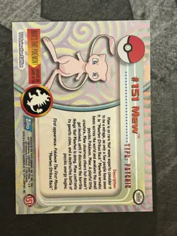 2000 Topps Pokemon TV Animation Edition Series 3 #151 Mew Blue Label LP - Image 4