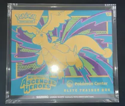 Pokemon TCG Ascended Heroes Pokemon Center Sealed ETB + Acrylic Display Case - Image 1