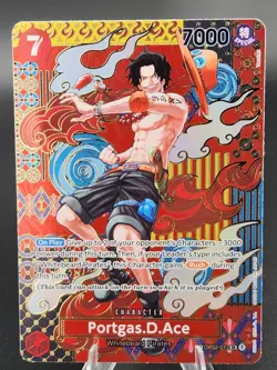 Bandai One Piece Portgas D Ace OP02-013 SP Super Parallel Foil English NM - Image 1
