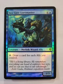 Sea Gate Loremaster Foil Magic: Zendikar #63 2009 Rare Creature Merfolk MTG - Image 1