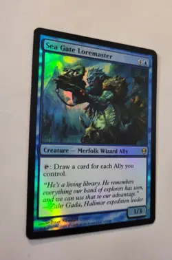 Sea Gate Loremaster Foil Magic: Zendikar #63 2009 Rare Creature Merfolk MTG - Image 2