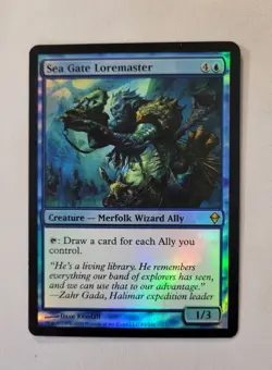 Sea Gate Loremaster Foil Magic: Zendikar #63 2009 Rare Creature Merfolk MTG - Image 4