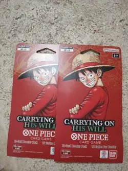 One Piece TCG OP-13 Carrying On His Will Sleeved Booster Pack Lot of 2 - Image 2