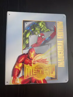 1995 Marvel Metal - Collector's Card Binder (Grey Interior) - CLEAN! - Image 2