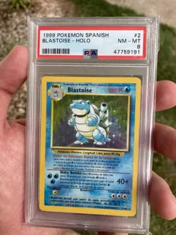 ~ESP~ SPANISH PSA 8 Blastoise Holo Base Set 2/102 Pokemon Card - Image 1