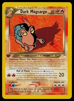 Pokemon Card - Dark Magcargo Neo Destiny 18/105 1st Edition Rare - Image 1