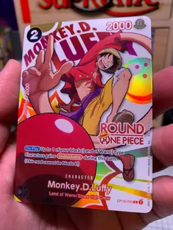 Monkey.D.Luffy Round 1 X One Piece English Promo Card Mint Condition - Image 1