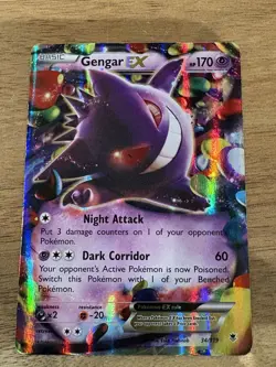 Pokemon TCG Gengar EX 34/119 Phantom Forces XY Ultra Rare Card - Image 1
