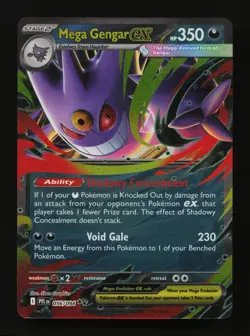 Mega Gengar ex 056/094 Holo Double Rare Phantasmal Flames Pokemon Cards - Image 1