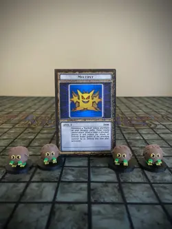 Yugioh Dungeon Dice Monsters Custom Multiply / Kuriboh Figure (4x) With Card Set - Image 1