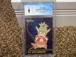 Slowking Topps Johto League Champions 199 cgc 9 MINT SILVER foil 2001 psa card - Image 1
