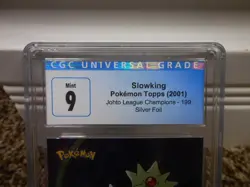 Slowking Topps Johto League Champions 199 cgc 9 MINT SILVER foil 2001 psa card - Image 2