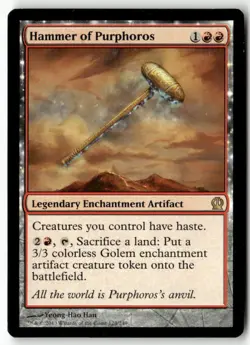 Hammer of Purphoros 124 Rare Theros Magic: The Gathering Near Mint - Image 1
