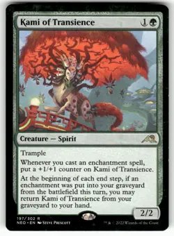 Kami of Transience 197 Rare Kamigawa: Neon Dynasty Magic: The Gathering NM - Image 1