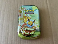 Pokemon Prismatic Evolutions TCG Jolteon EMPTY Collectible Mini Tin & Coin ONLY - Image 1
