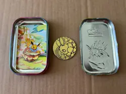 Pokemon Prismatic Evolutions TCG Jolteon EMPTY Collectible Mini Tin & Coin ONLY - Image 3