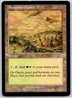 Sungrass Prairie 328 Rare Odyssey Magic: The Gathering Lightly Played - Image 1