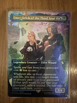 Emet-Selch of the Third Seat (Borderless) (Chocobo Track Foil) Magic MTG - Image 1