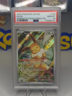 2025 Pokemon Prismatic Evolutions Eevee Black Star Promo #173 PSA 10 - Image 1