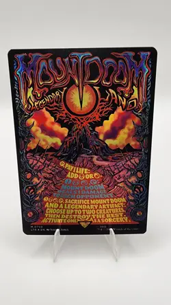 NM Foil Borderless Poster Mount Doom - Lord of the Rings - MtG Magic - M 0750 - Image 1