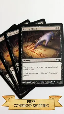 4x Sign in Blood Core Set 2011 (M11) Regular - Image 1