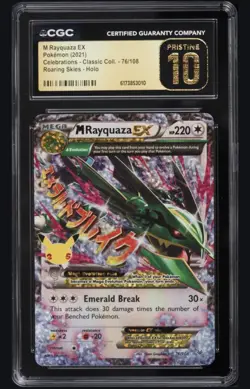 CGC 10 PRISTINE ⭐ M Rayquaza EX 76/108 Pokemon 2021 Celebrations - Image 1