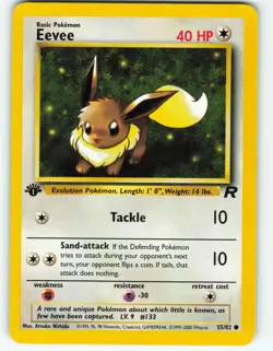 Eevee - 1st Edition - 55/82 Team Rocket - Pokemon TCG - 2000 - Image 1
