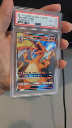 2019 Pokemon Hidden Fates Charizard GX 9/68 PSA 10 - Image 2