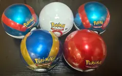 Pokemon TCG Premier Poke Ball LOT OF 5 TINS (H24) Factory Sealed NEW 3 packs per - Image 1
