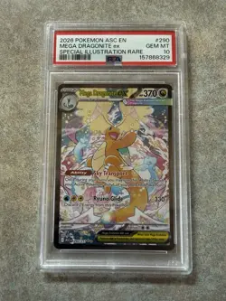 Pokemon Mega Dragonite ex 290/217 Me: Ascended Heroes SIR Holo PSA 10 - Image 1