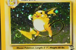 Raichu 16/130 Base Set 2 Pokemon Holo Rare 2000 WOTC NM Lightning *Swirl* - Image 4
