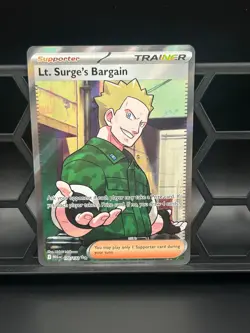 Lt. Surge's Bargain 170/132 Ultra Rare Mega Evolution Pokemon Holo Near Mint - Image 1