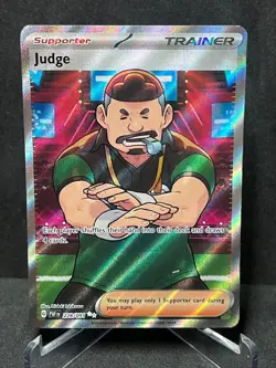 Judge 228/091 Ultra Rare Paldean Fates Pokemon Holo Near Mint - Image 1