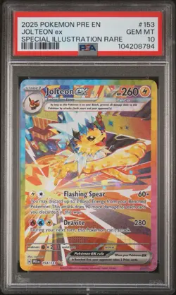 2025 Pokemon SV Prismatic Evolutions Jolteon ex SIR 153/131 PSA 10 - Image 1