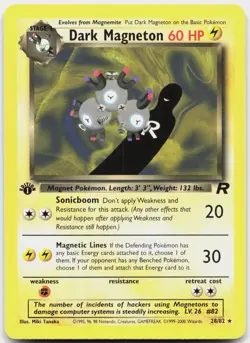 Dark Magneton 28/82 Rare Team Rocket Pokemon 1st Edition Lightly Played - Image 1
