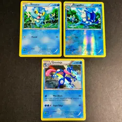 Pokemon Froakie Frogadier Greninja Rare Holo Evolution Lot XY TCG - Image 1