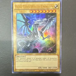 Konami Blue-Eyes White Dragon JMPS-EN002 Shonen Jump Ultra Rare Holo 3000/2500 - Image 1