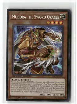 Yugioh Mudora the Sword Oracle SBC2-ENF01 Prismatic Secret Rare 1st Ed NM - Image 1